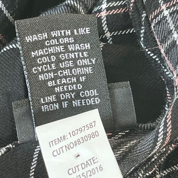 Torrid Black Plaid Babydoll Scoop Neck Tunic Sz 3/3X - Picture 5 of 5